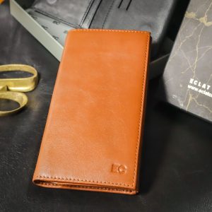 Eclat Cuir L-W02 Long Wallet – Tan & Black