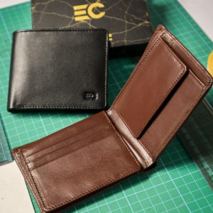 Eclat Cuir M-620 Bifold Wallet – Tan & Black